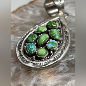 Sam Yellowhair Navajo Handmade Sonoran Gold Pendant NWT